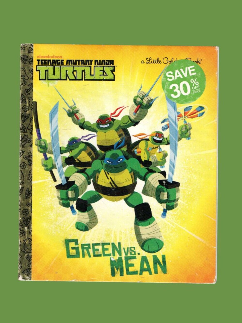 5/$20 Teenage Mutant Ninja Turtles: Green vs. Mean Little Golden Book